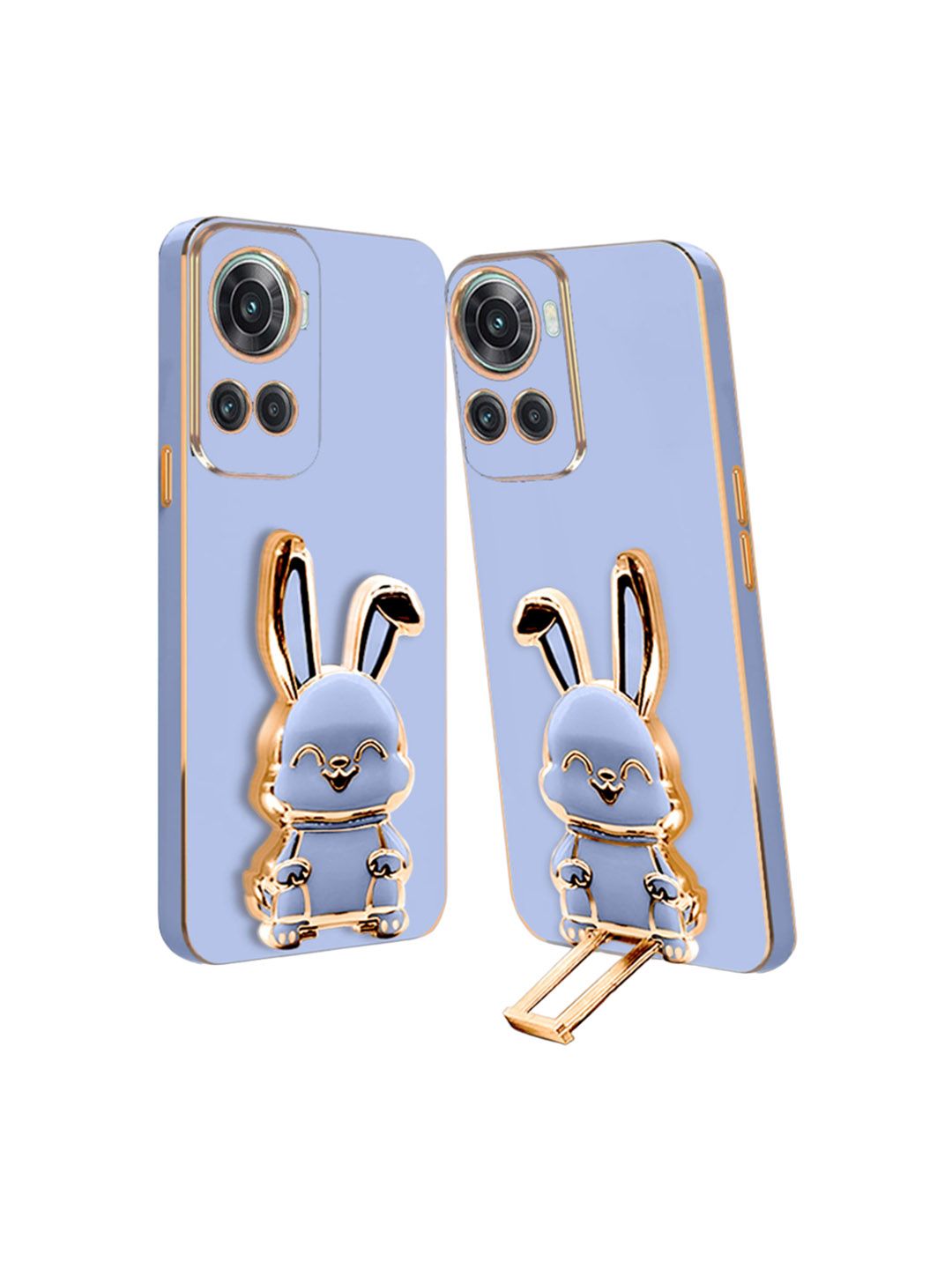 Karwan 3D Bunny with Folding Stand Oneplus 10R Back Cover Case