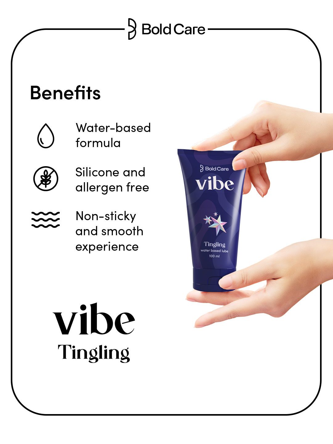 Buy Bold Care Tingling Flavor Vibe Water Based Lubricant with Glycerine &  Green Tea - 100 ml - Lubricants for Unisex 27150308