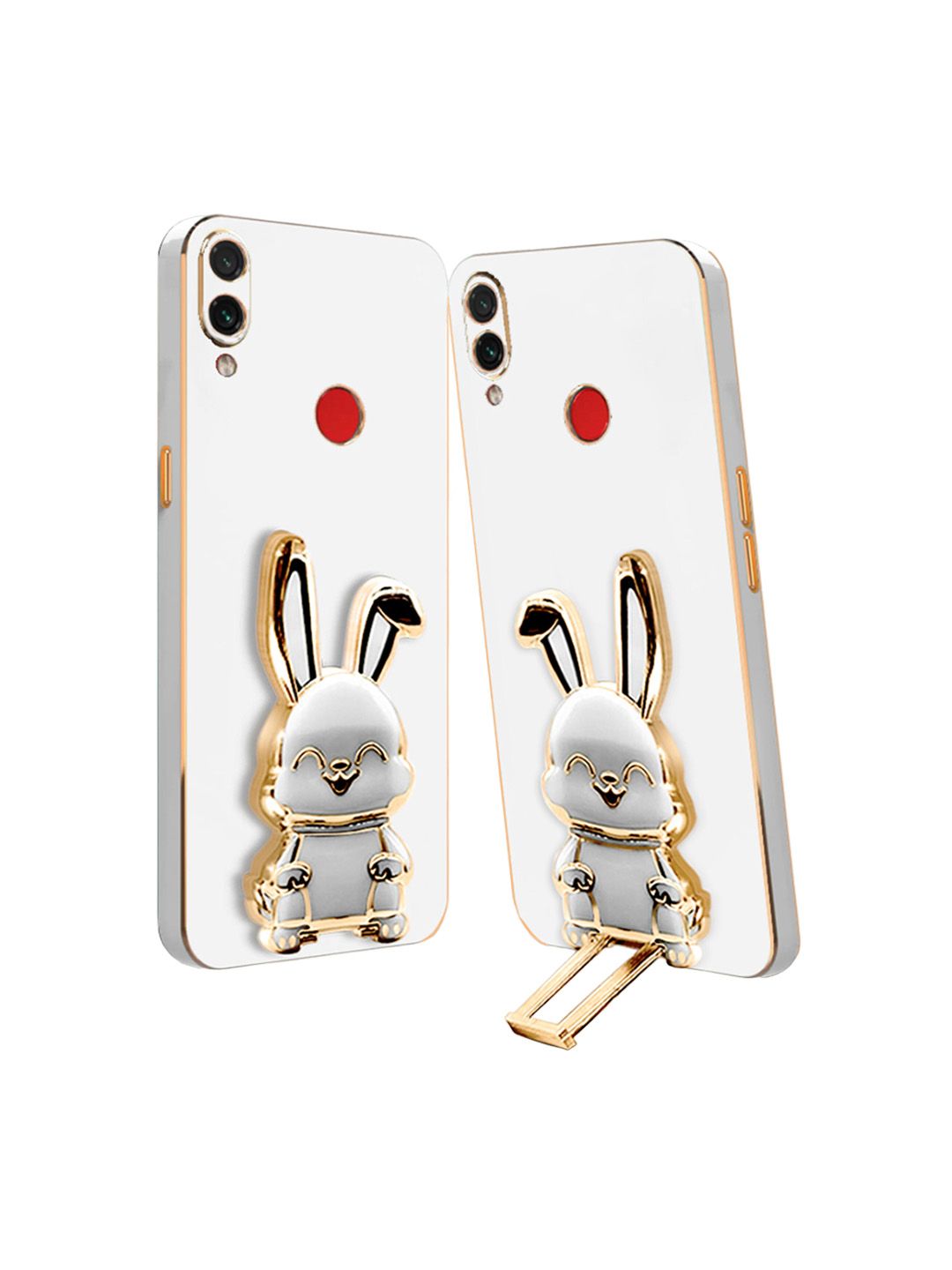 Karwan Unisex 3D Bunny With Folding Stand Compatible For Redmi Note 7 Back Cover Case