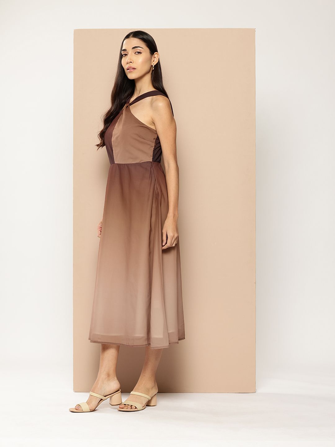 green emerald velvet dress Women's Dallasy Fit and Flare Off-Shoulder Organza Floor Length Dress XS/S/M/L/XL Ombre Mean Blvd Ombre / S main image 0