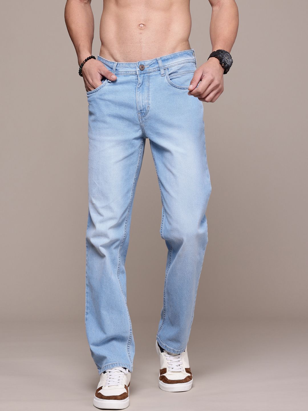 Roadster Men Regular Fit Heavy Fade Stretchable Jeans