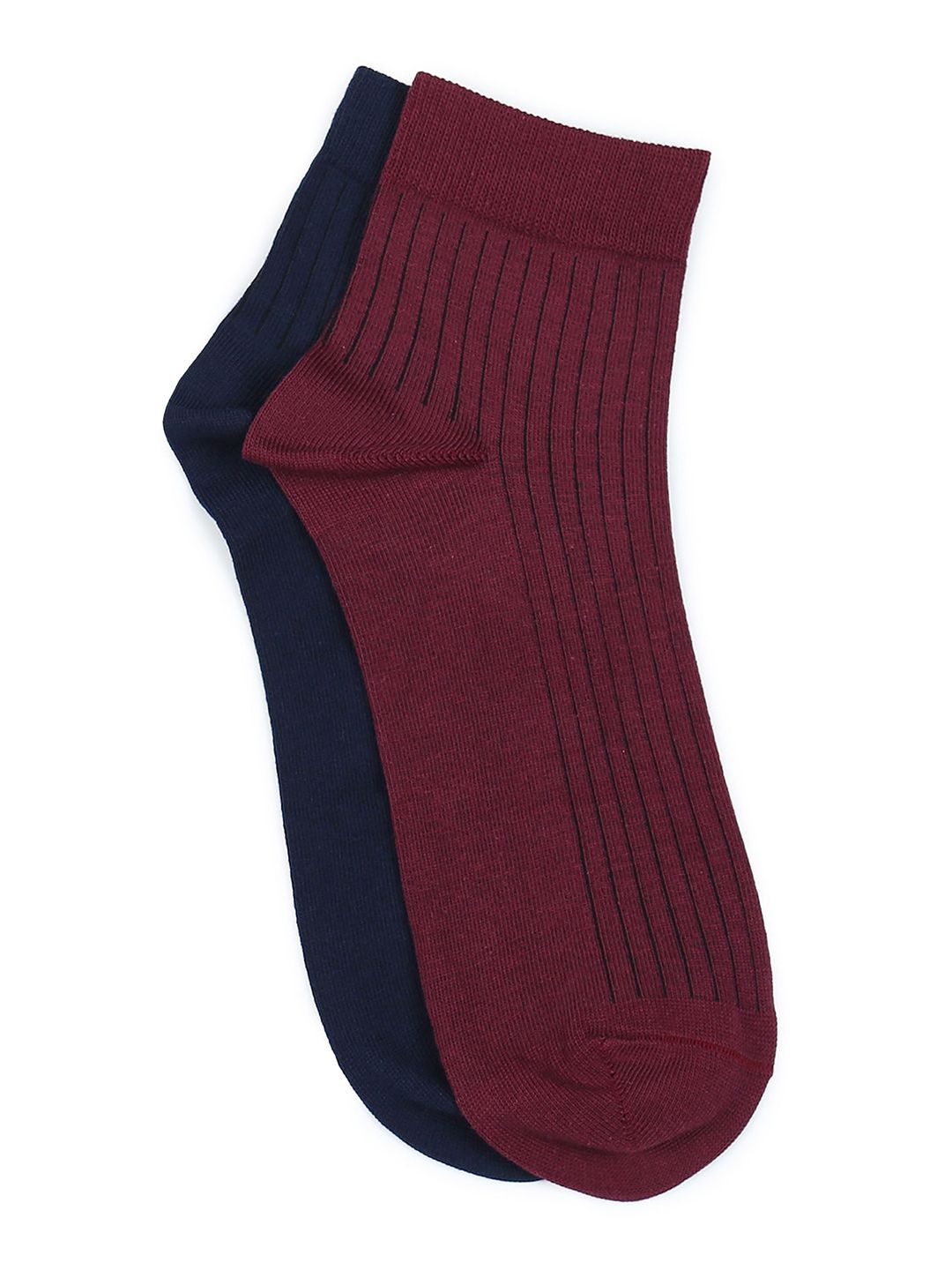 Arrow Men Pack Of 2 Striped Pure Cotton Ankle Length Socks