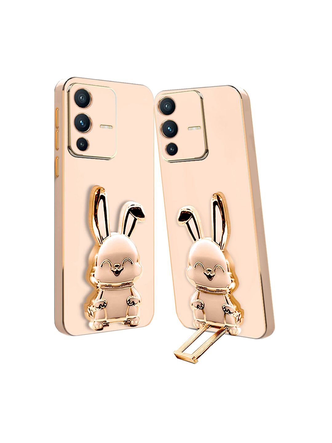 Karwan 3D Bunny With Folding Stand Compatible For Vivo V23 Pro Back Cover Case