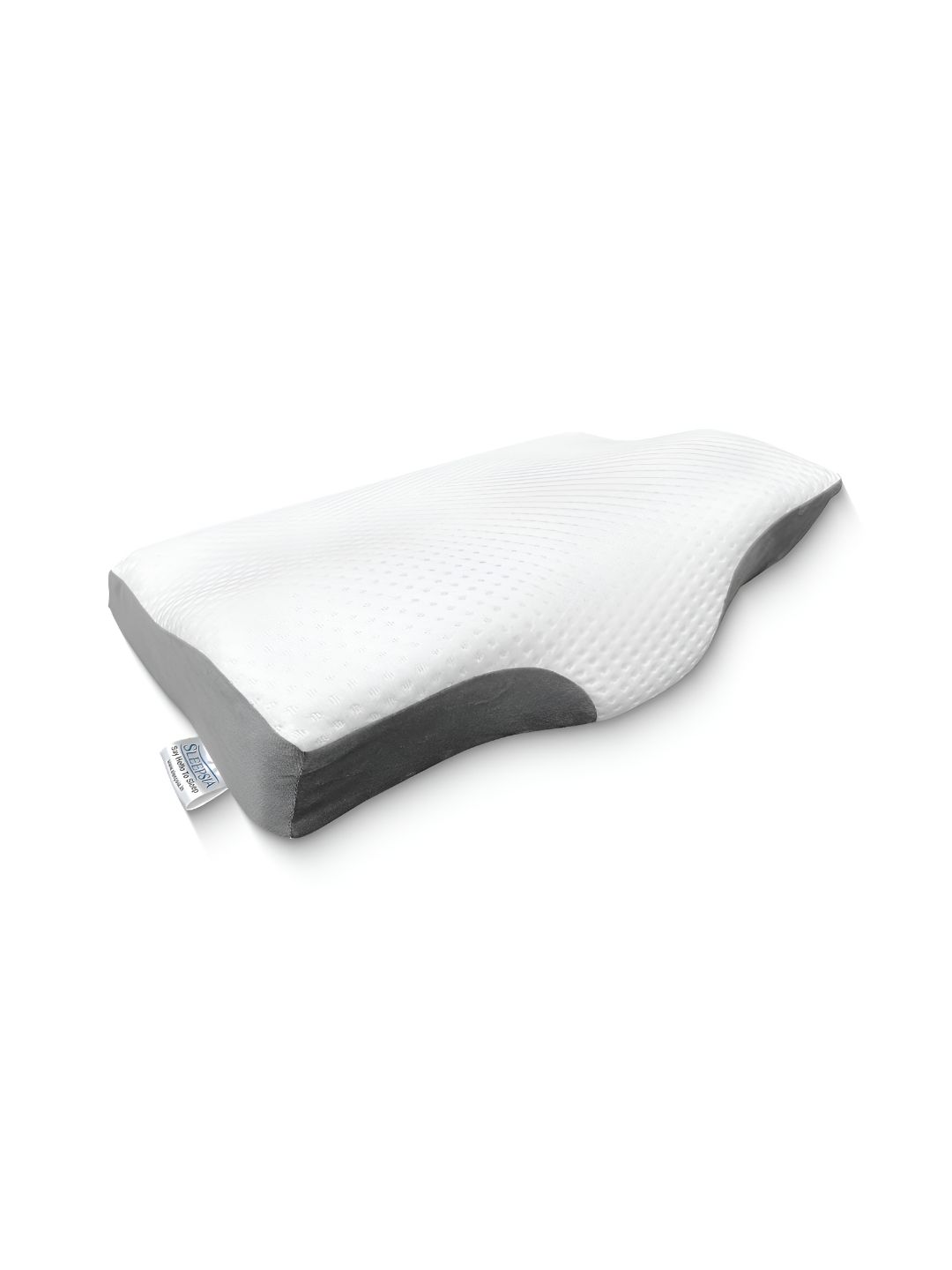 Sleepsia Orthopedic White Solid Polycotton Breathable Medium Memory Foam Orthopedic Pillow-10.4 x 33 x 50.8 cm
