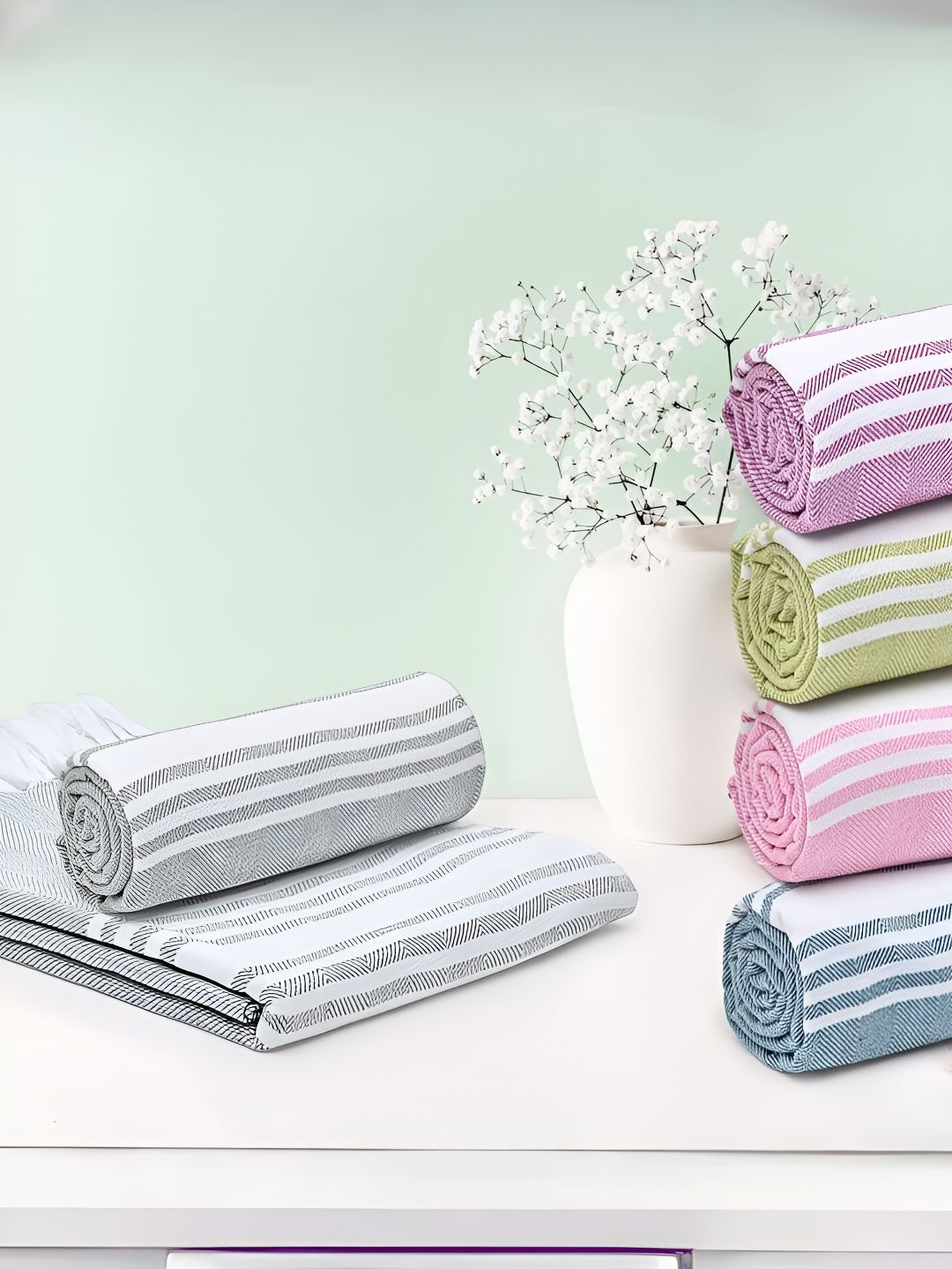 The Better Home Grey Cotton 500 GSM Bath Towel