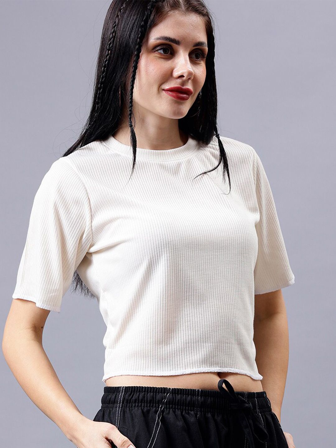 Mad Over Print Cotton Crop Top Price in India