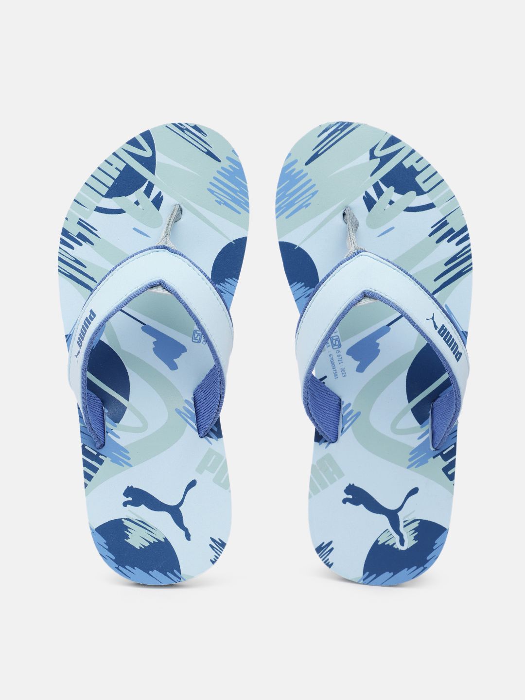 Puma Women Terra Colourblocked & Brand Logo Print Thong Flip-Flops