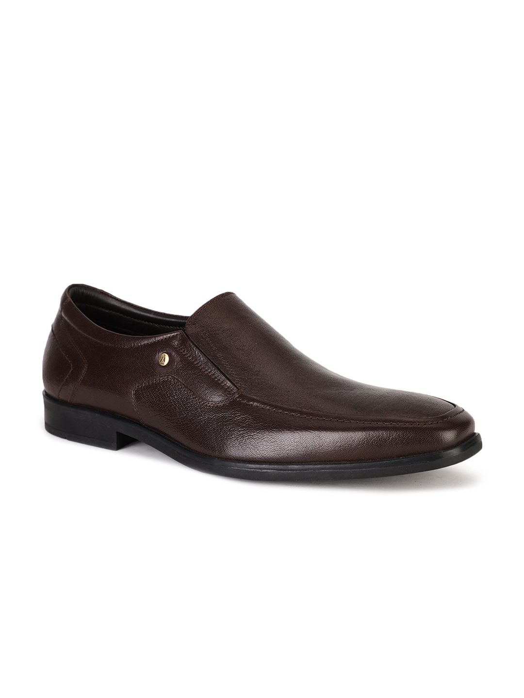 Hush Puppies Men Textured Leather Formal Slip-Ons Shoes