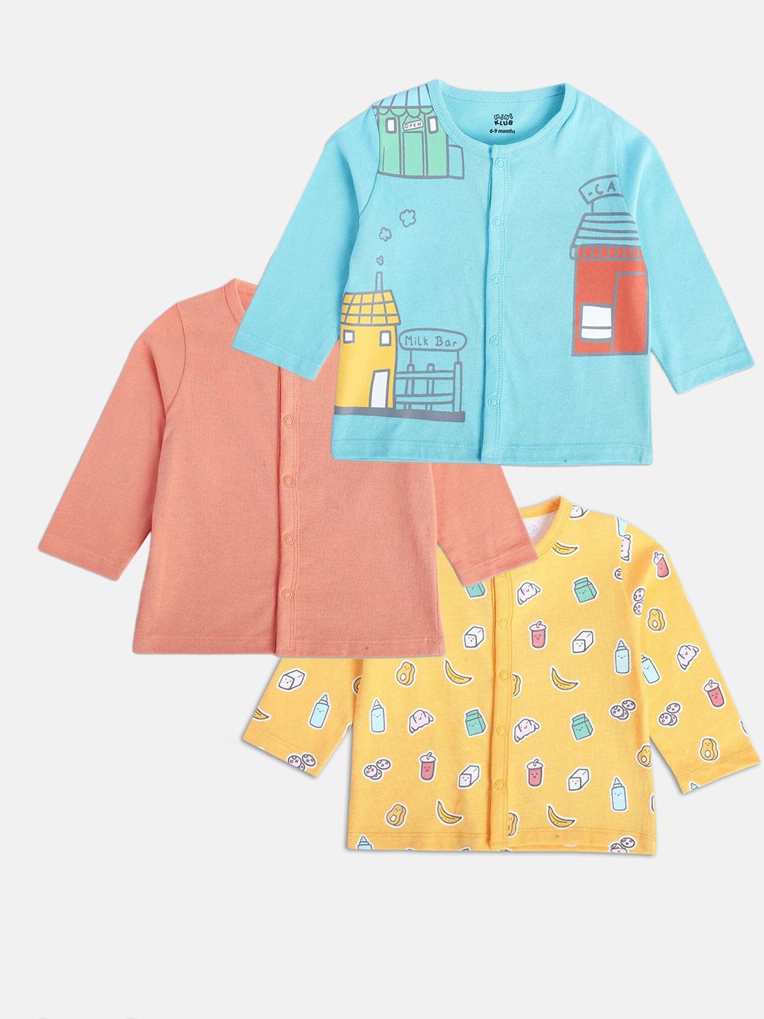 MINI KLUB Infant Boys Pack Of 3 Pure Cotton Jhablas