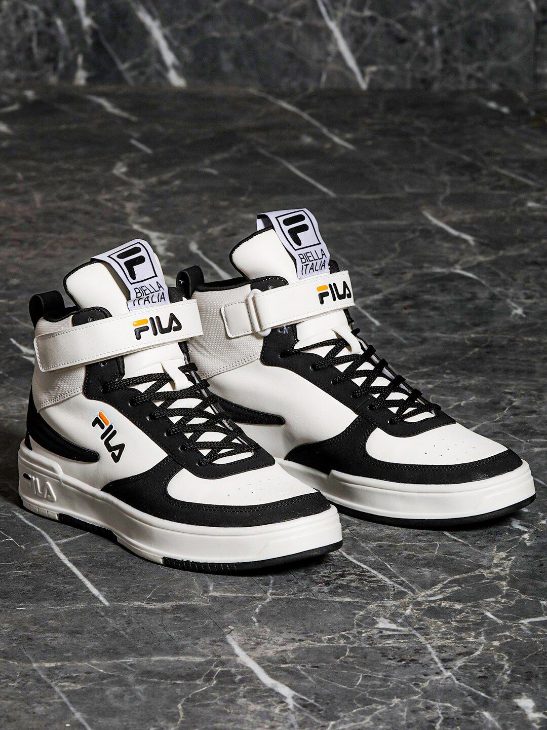 FILA Men AZARO Lifestyle Walking Velcro Detail Mid-Top Shoes