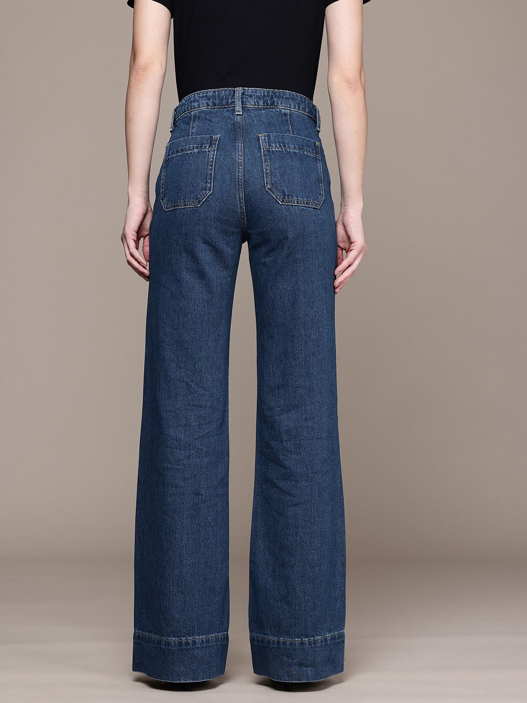 Pure Cotton Laila Flared Fit High-Rise Light Fade Jeans