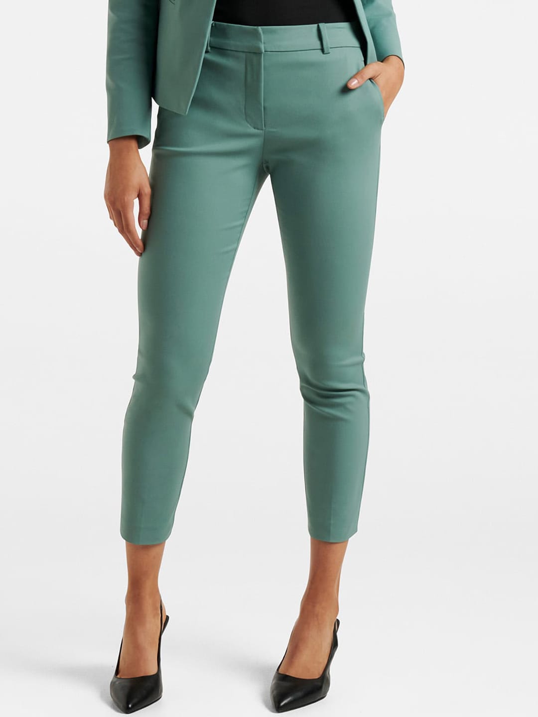 Forever New Women Pencil Slim Fit Trousers Price in India