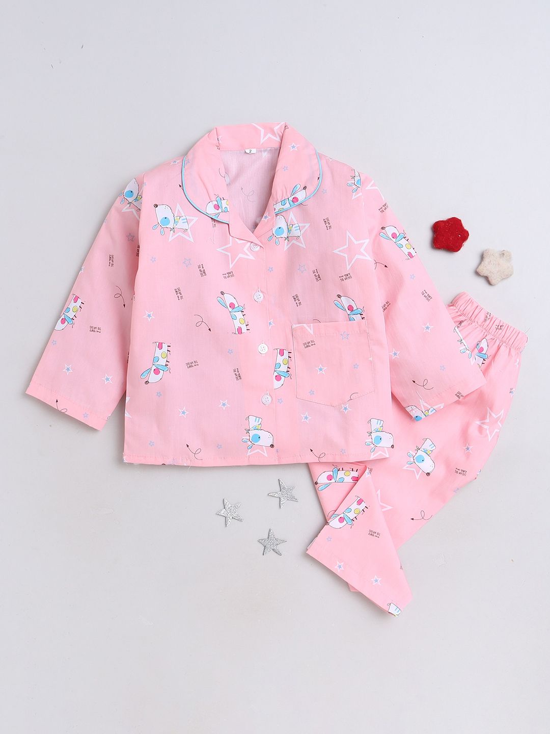 The Magic Wand Kids Printed Pure Cotton Night suit