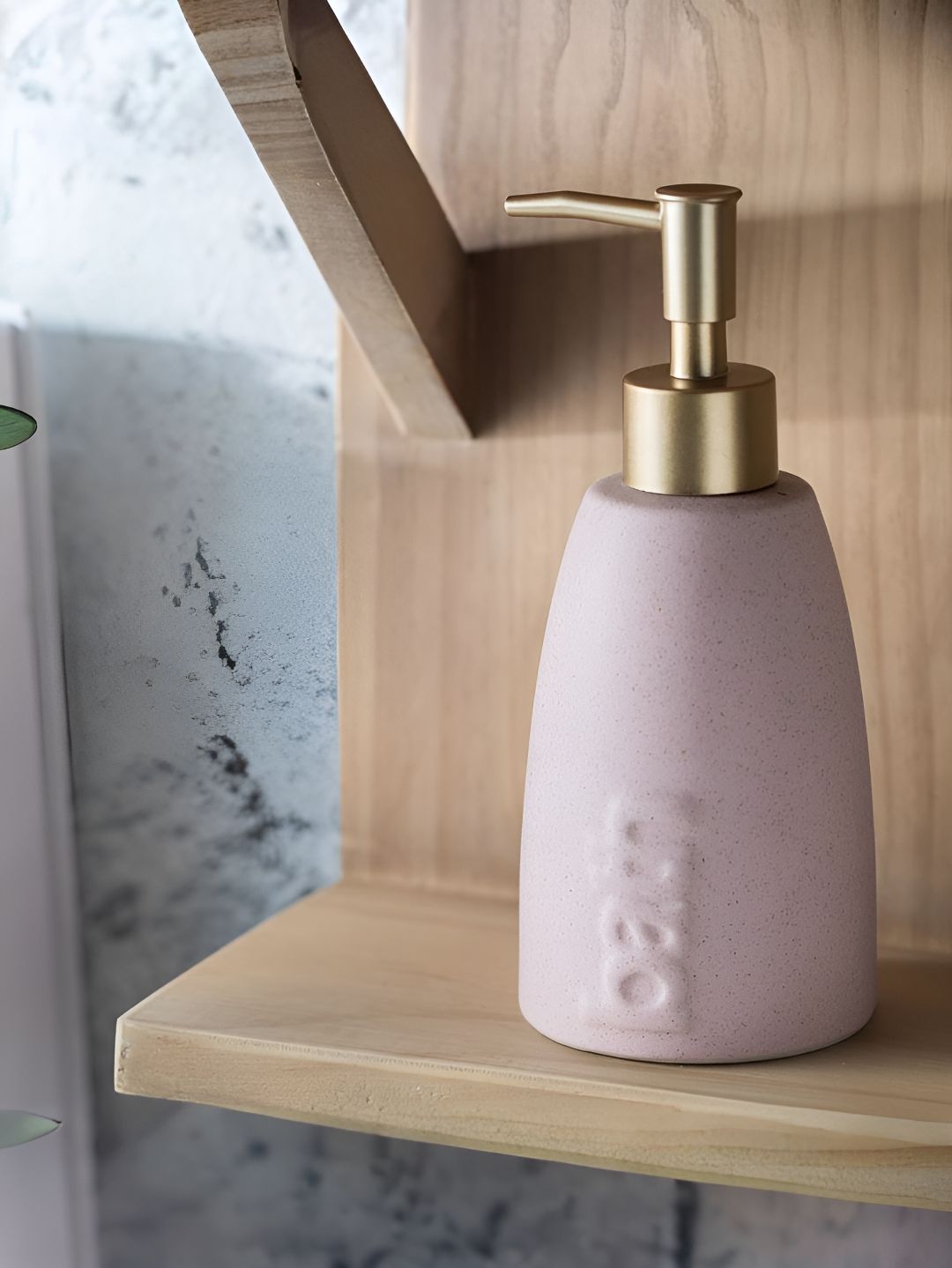 USHA SHRIRAM Pink Ceramic Soap Dispenser 320 ml