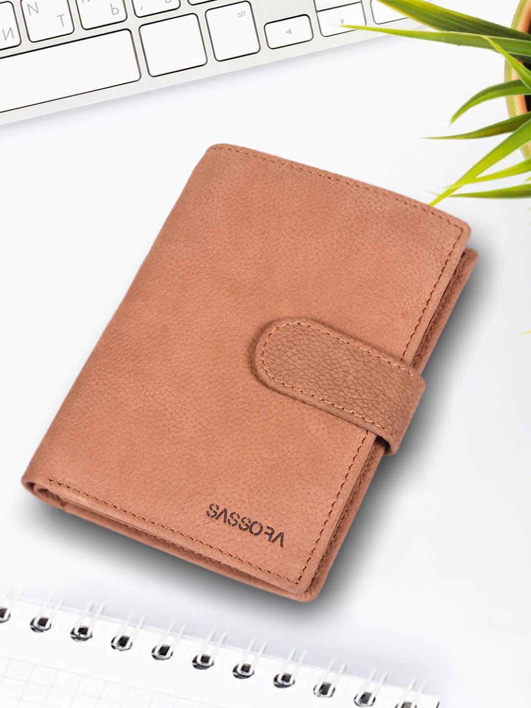 Sassora Men RFID Leather Two Fold Wallet