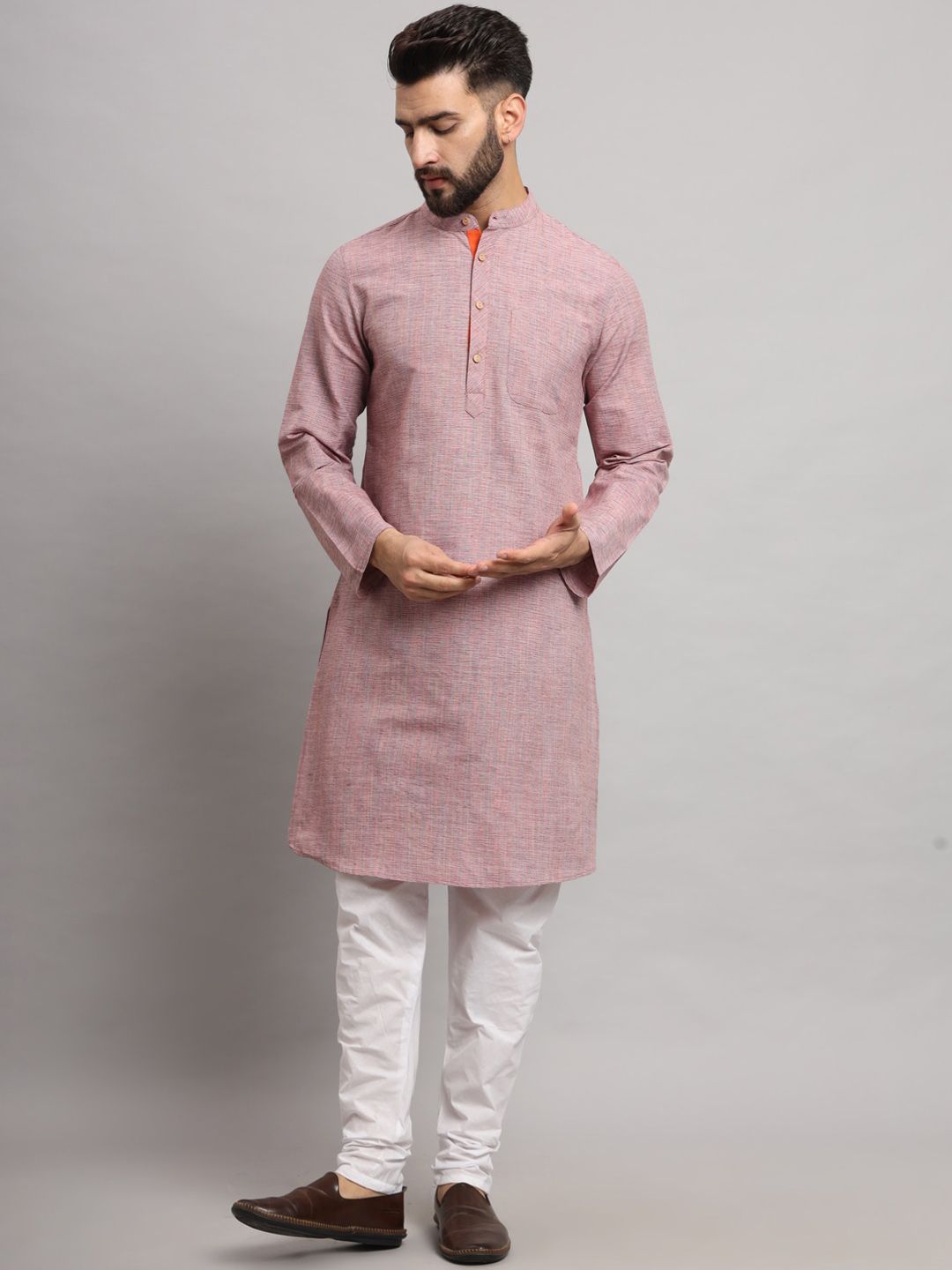 Latest Chikan Garments Mandarin Collar Kurta