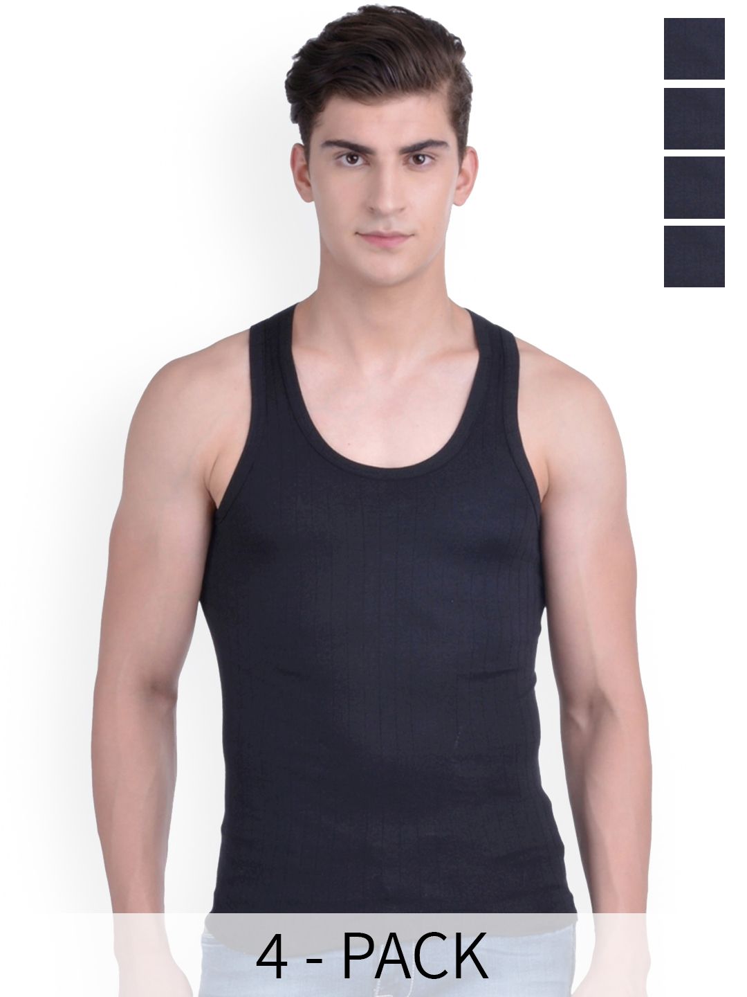 Force NXT Pack Of 4 Men Super Combed Cotton Vest