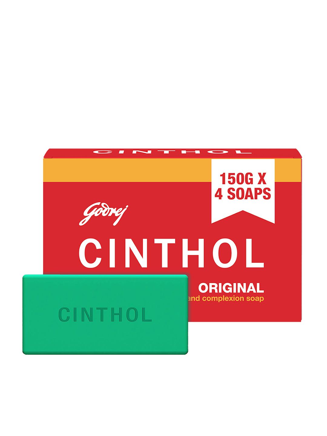 CINTHOL 4Pcs Original Deodorant & Complexion Soap - 150g each