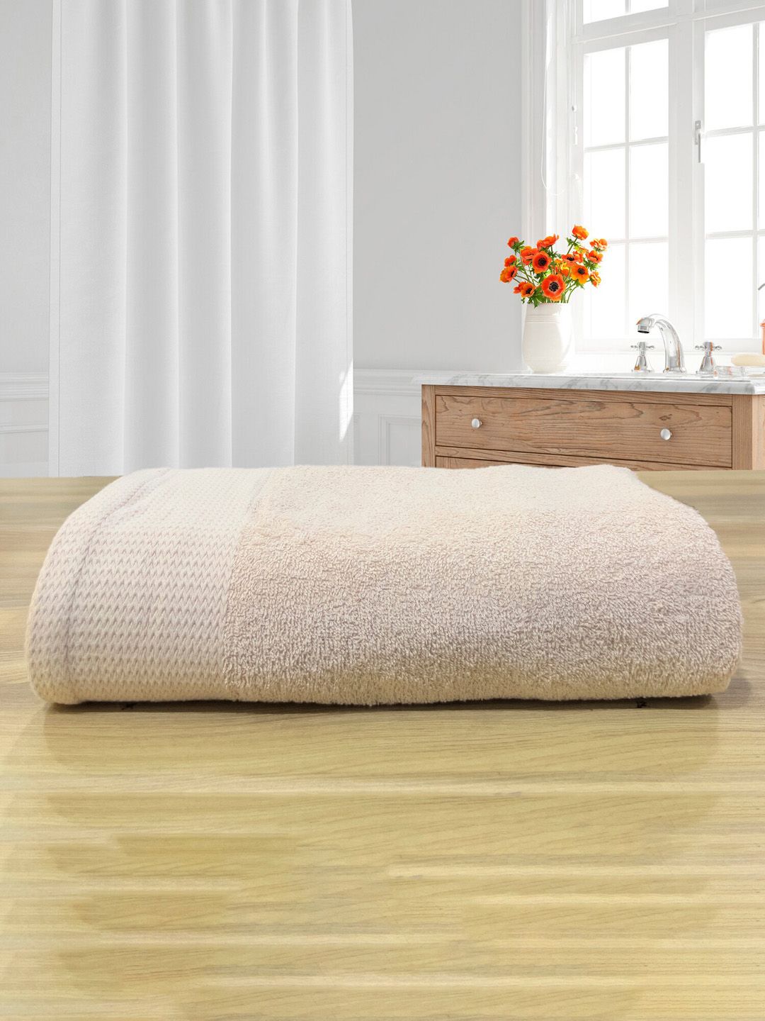 LABHAM Beige Cotton Bath Towels