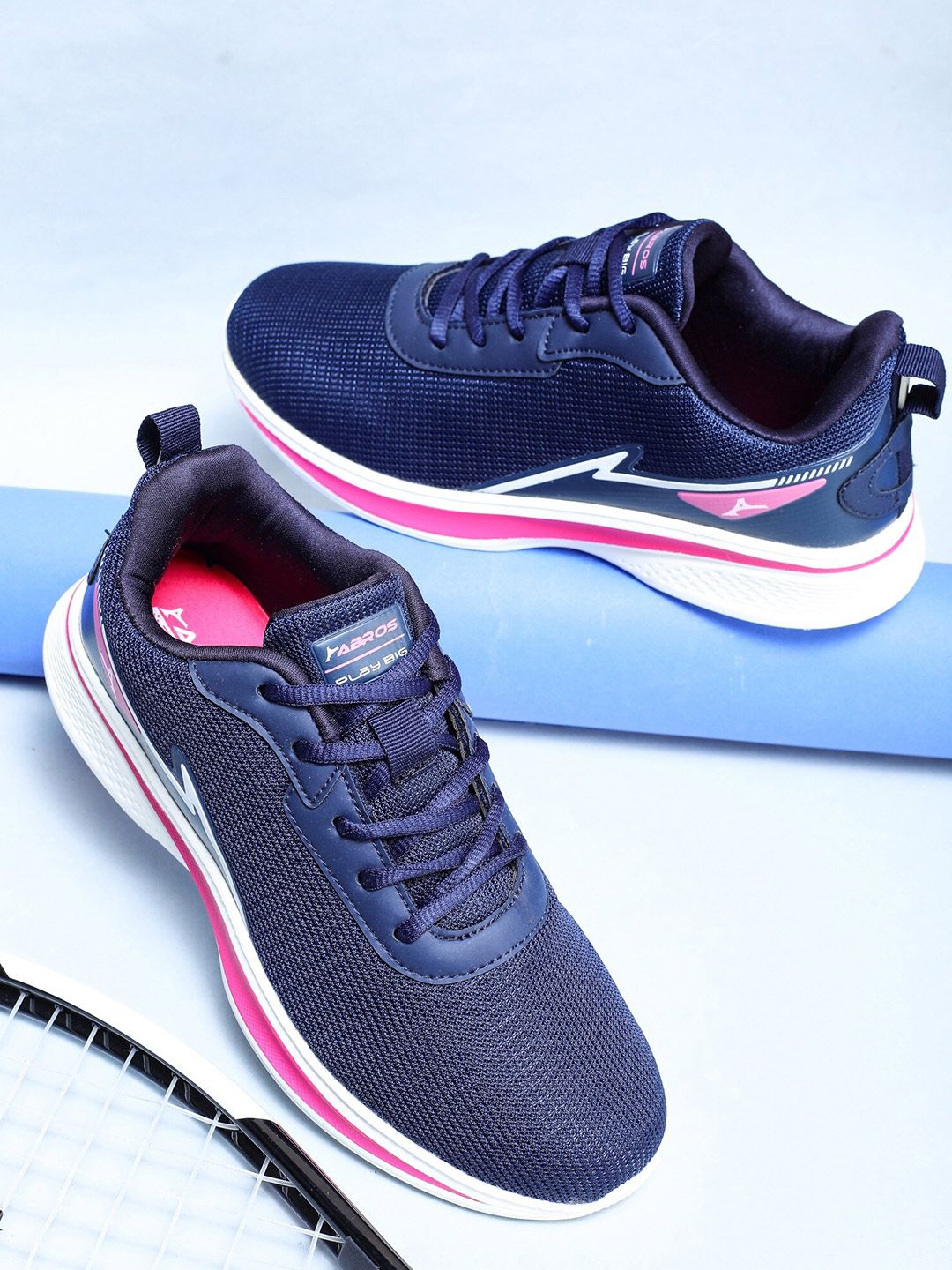 ABROS Women Lace-Up Mesh Running Shoes