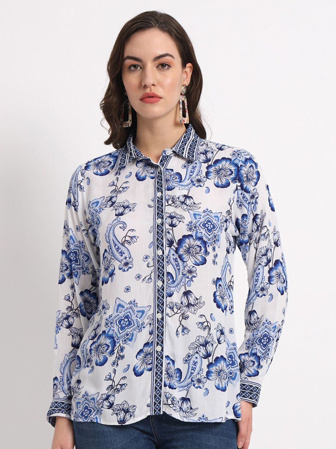 VELDRESS Women Floral Opaque Printed Casual Shirt