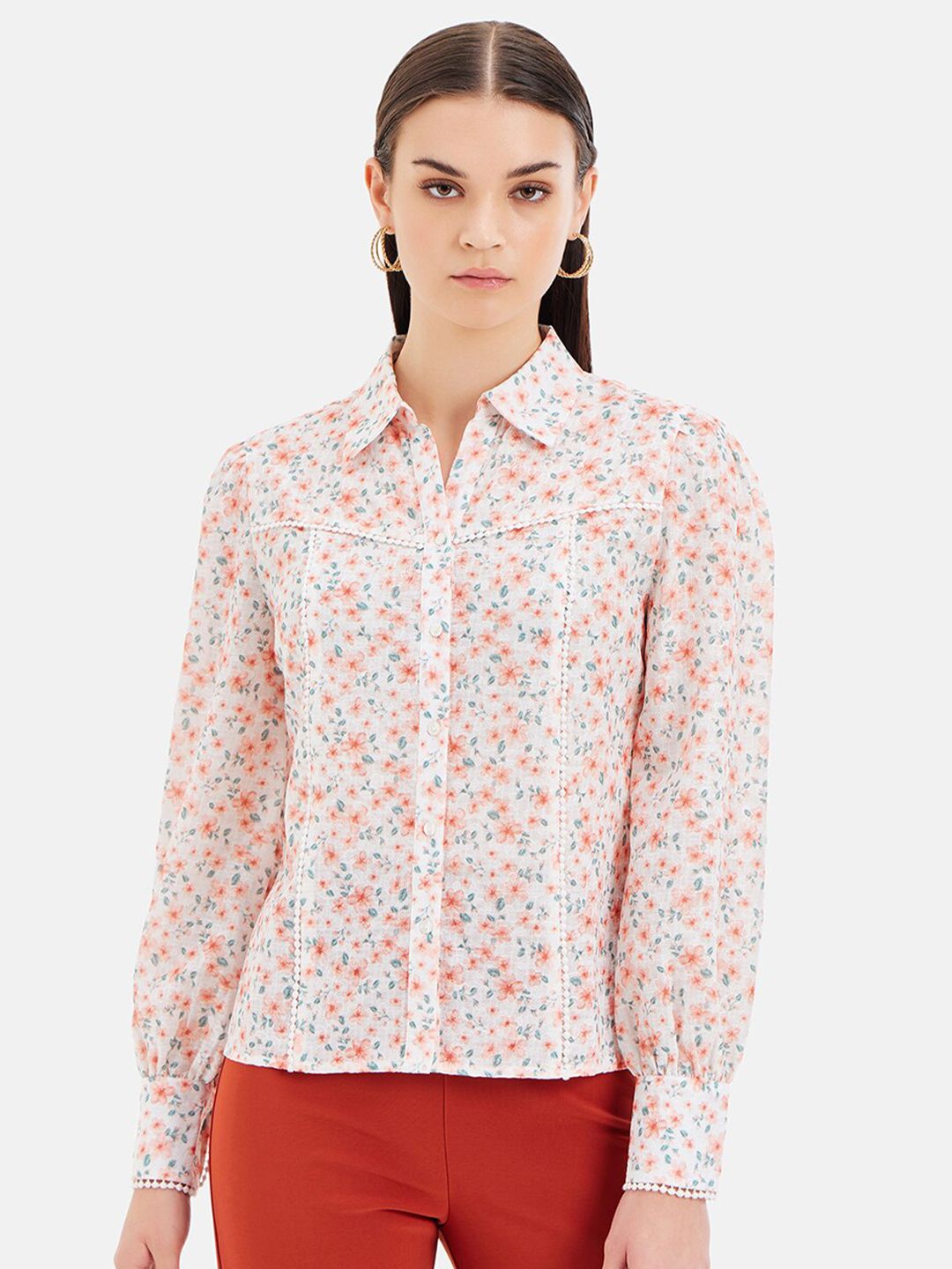 Kazo Women Standard Floral Opaque Printed Casual Shirt