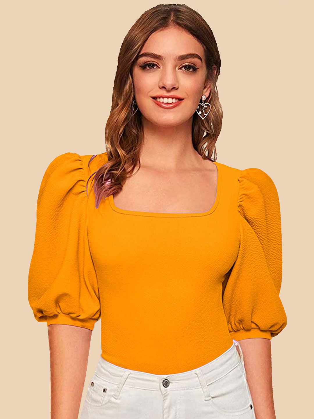 Dream Beauty Fashion Puff Sleeve Top Price in India