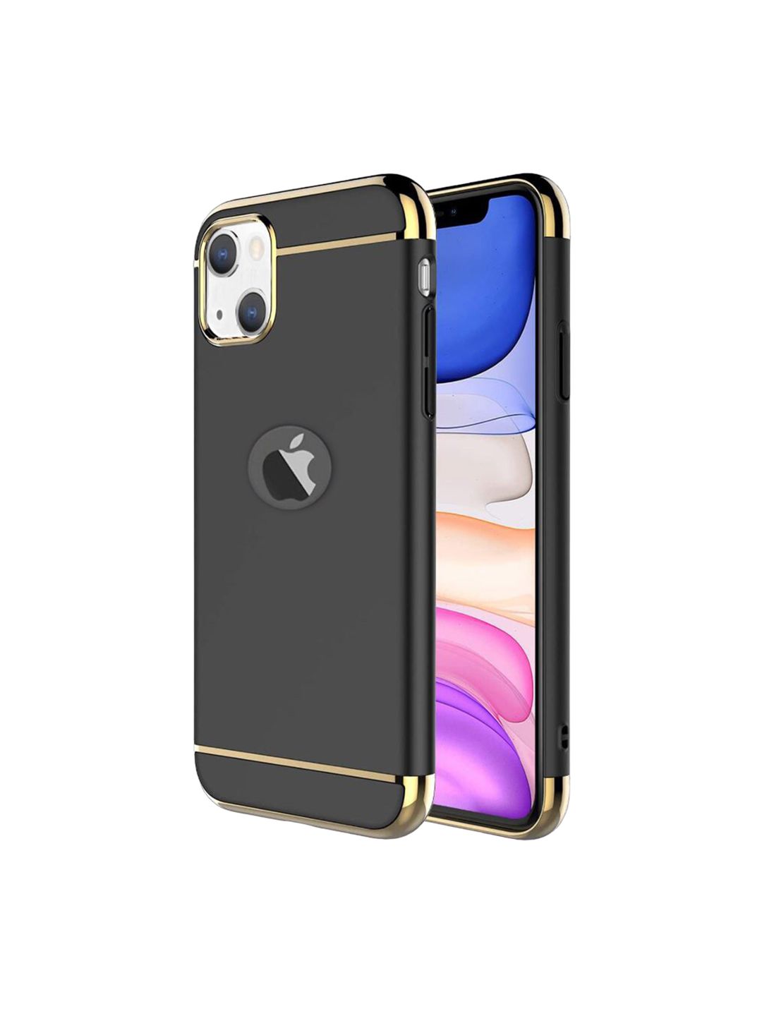 Alexvyan 3 In 1 Non Slip Matte Surface With Electroplate Frame iPhone 13 Mobile Back Case