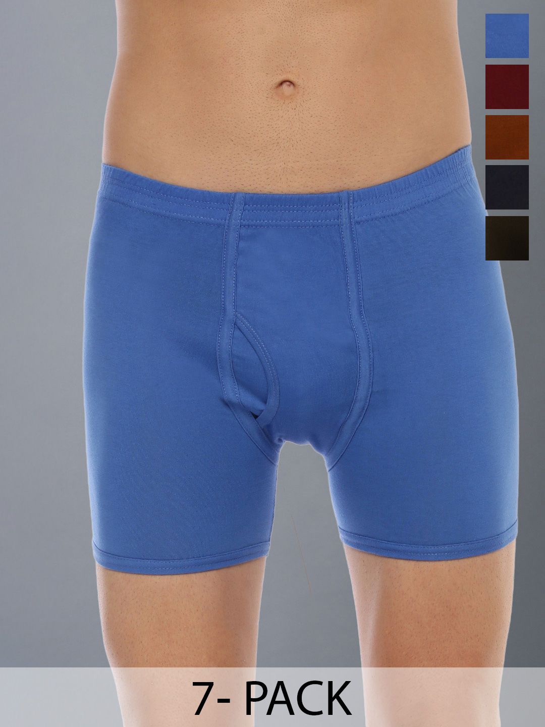 Dollar Lehar Mens Combed Cotton Trunk - Pack of 7 - Assorted