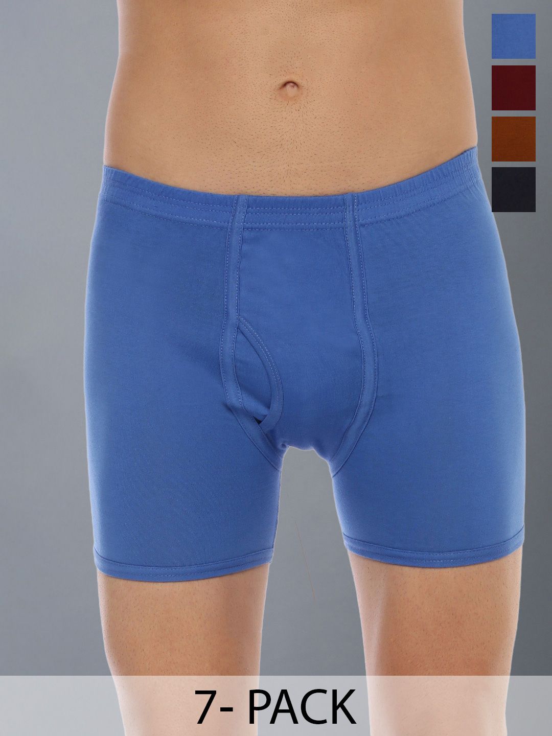 Dollar Lehar Mens Combed Cotton Trunk - Pack of 7 - Assorted