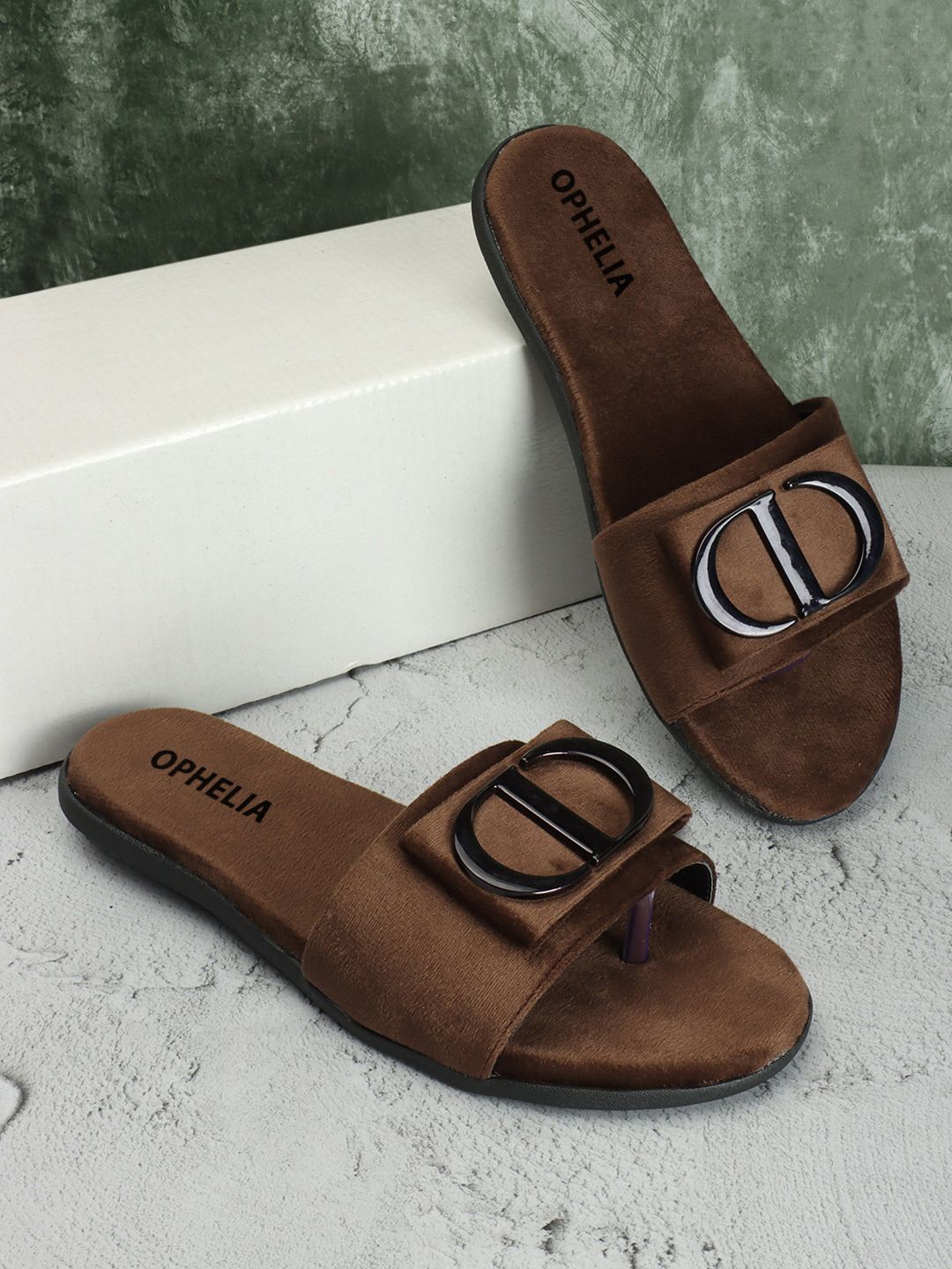 OPHELIA Women Open Toe Flats with Buckles Price in India