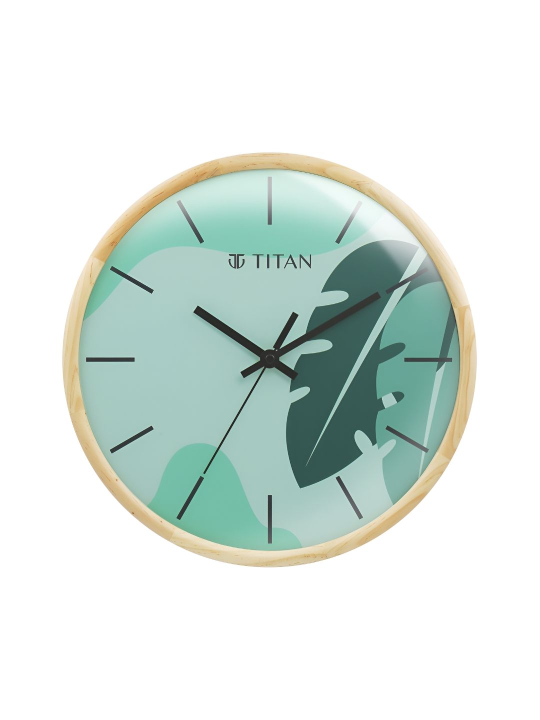 Titan Brown & Green Round Printed Analogue Contemporary Wall Clock Titan Brown & Green Round Printed Analogue Contemporary Wall Clock
