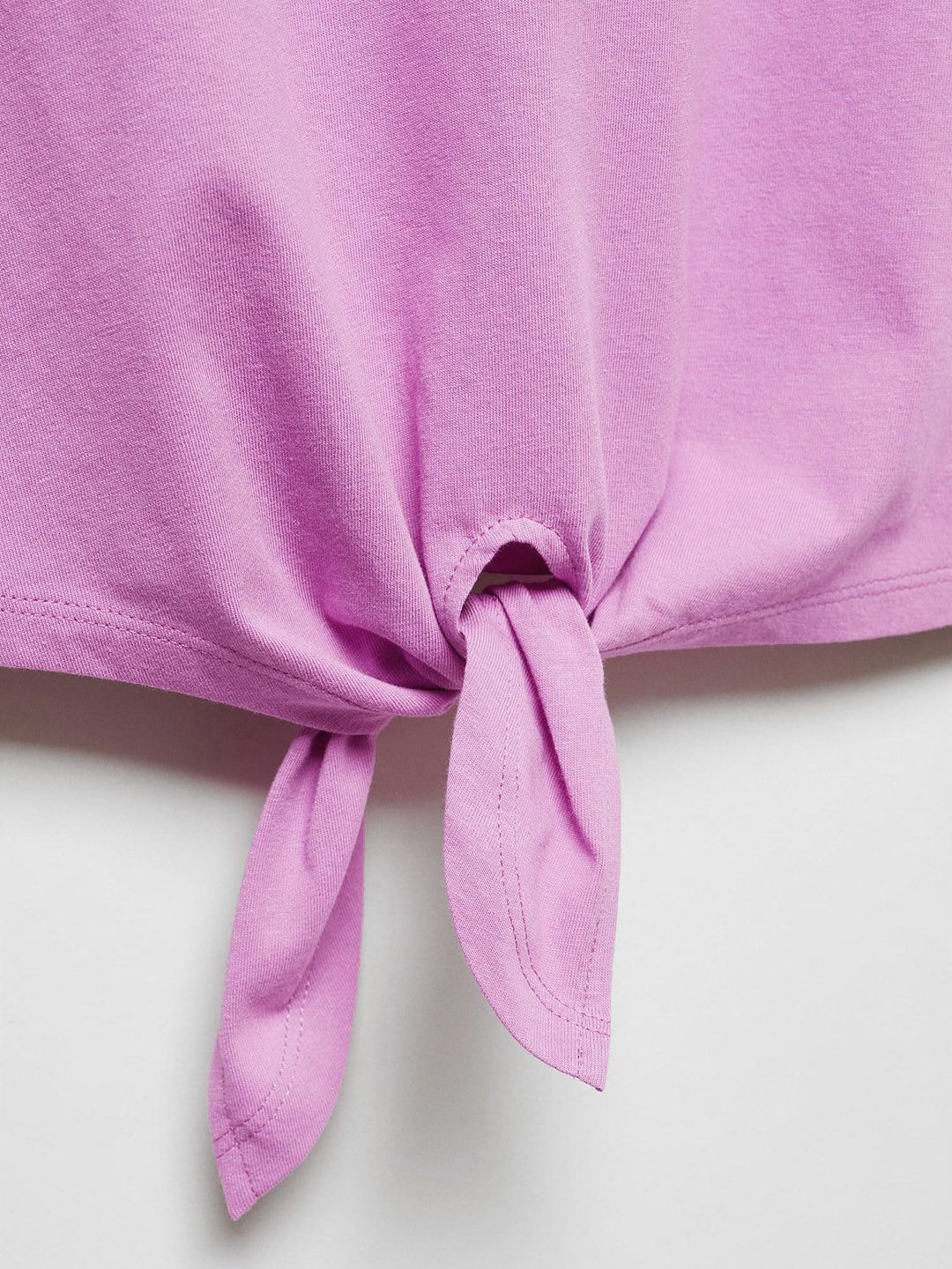Knot Pure Cotton Crop T-shirt