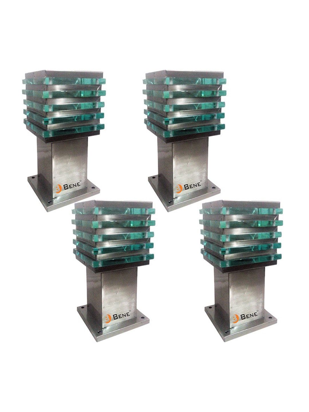 BENE Grey & Green 4 Pieces Self-Assembly Outdoor Lamps
