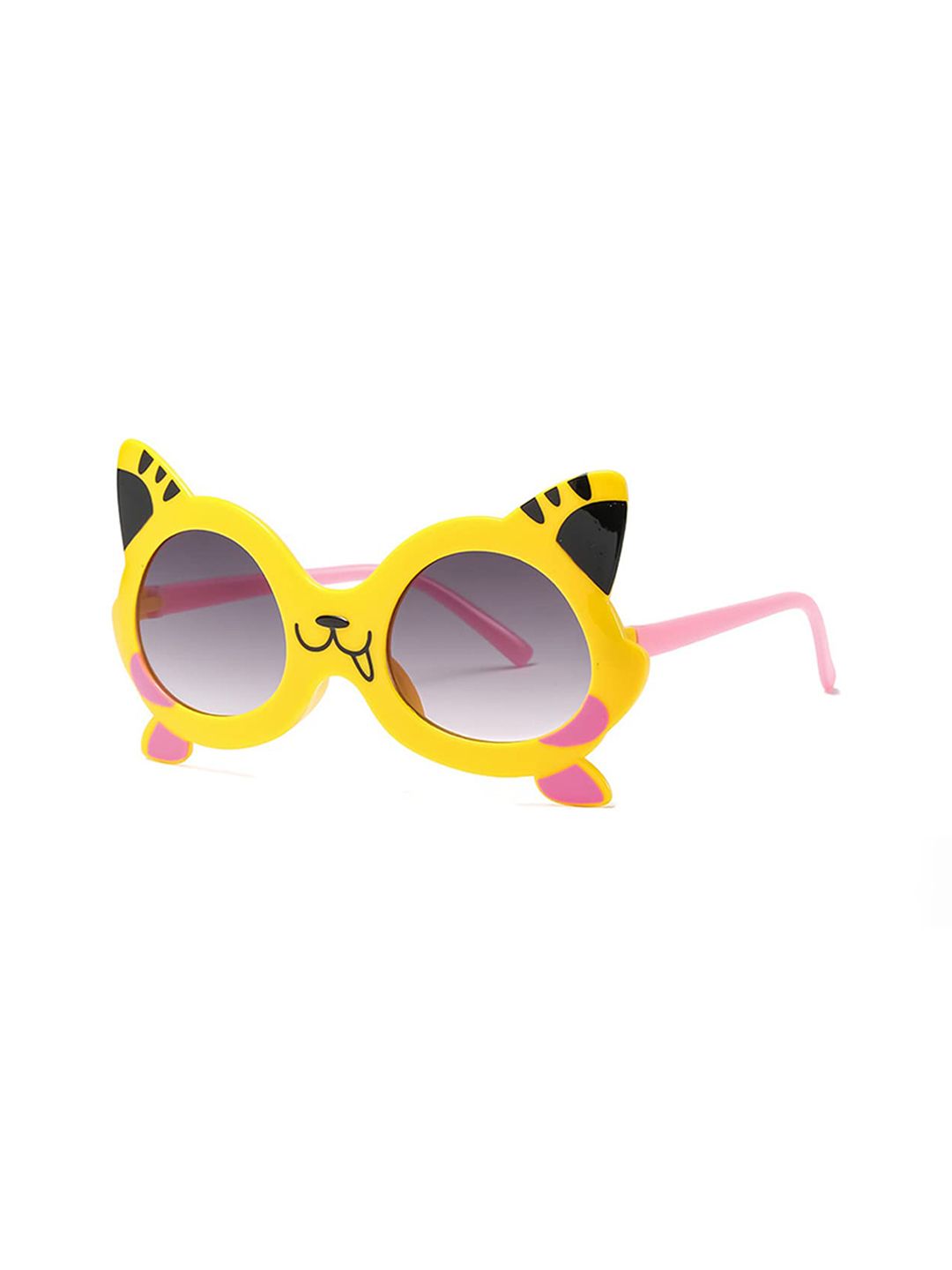 SYGA Kids Cat Shaped Sunglasses with UV Protected Lens Goggles-CuteCat-Yellow