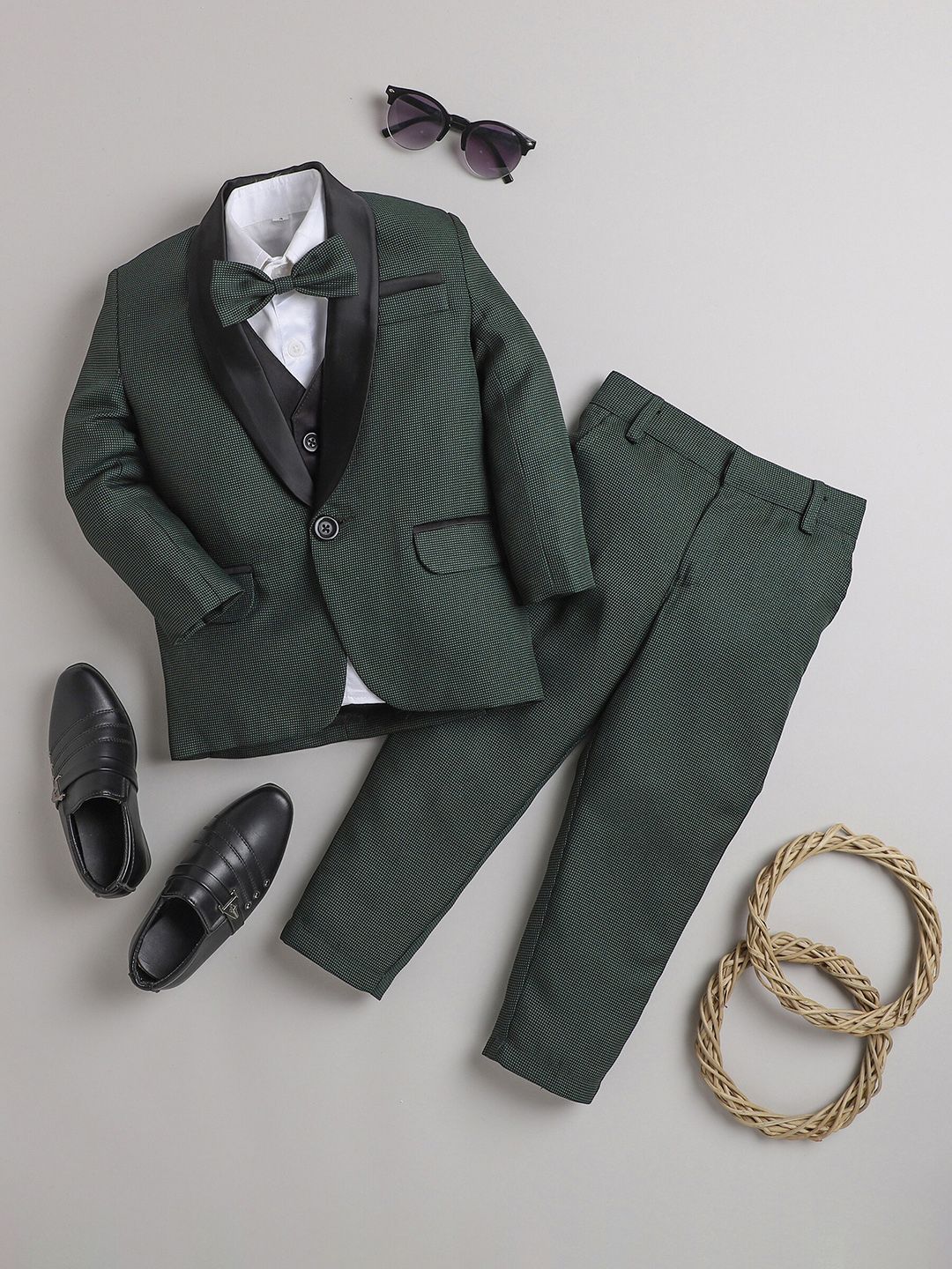 BAESD Infant Boys Self Design 4-Piece Party Suits