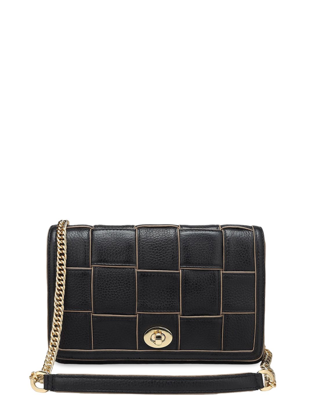 Da Milano Da Milano Leather Textured Structured Sling Bag