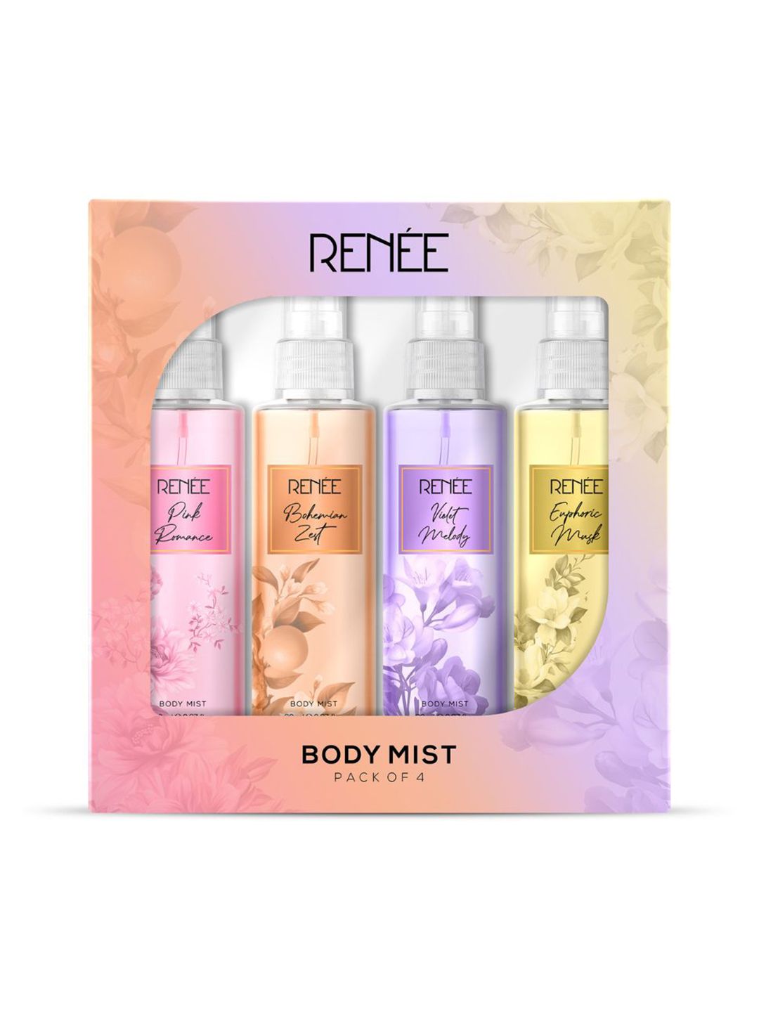 Renee Women Set of 4 Long Lasting Body Mist - 20 ml each