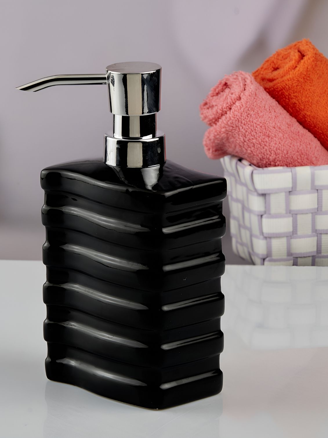 Kookee Black Ceramic Soap Dispenser 400ml