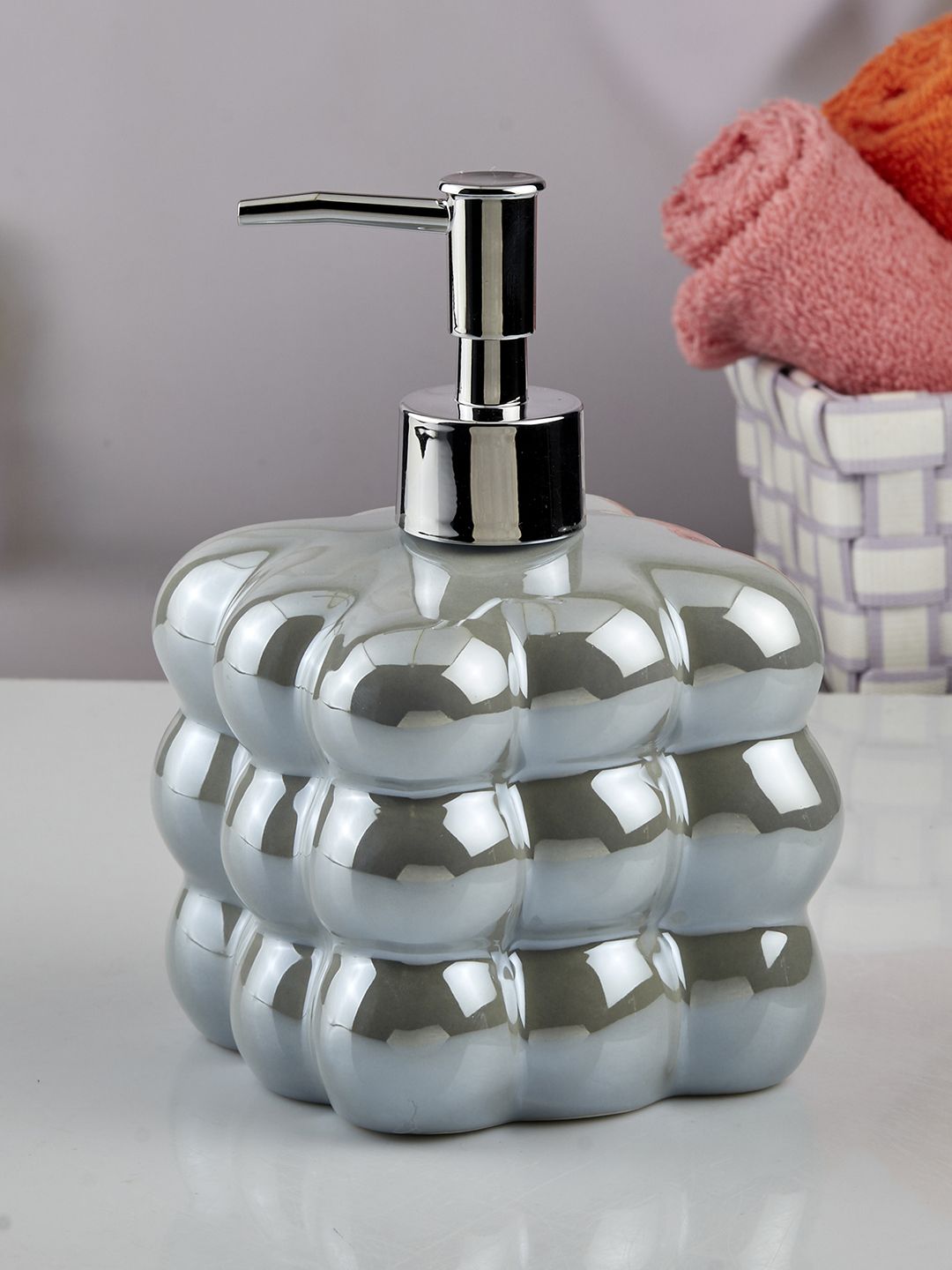 Kookee Blue Abstract Ceramic Soap Dispenser 550ml
