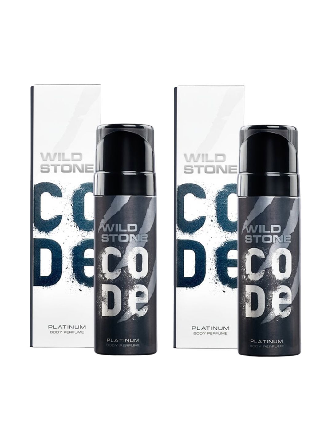 Wild stone code Men Set of 2 Code Platinum Long Lasting Body Deodorant Perfume - 150 ml each