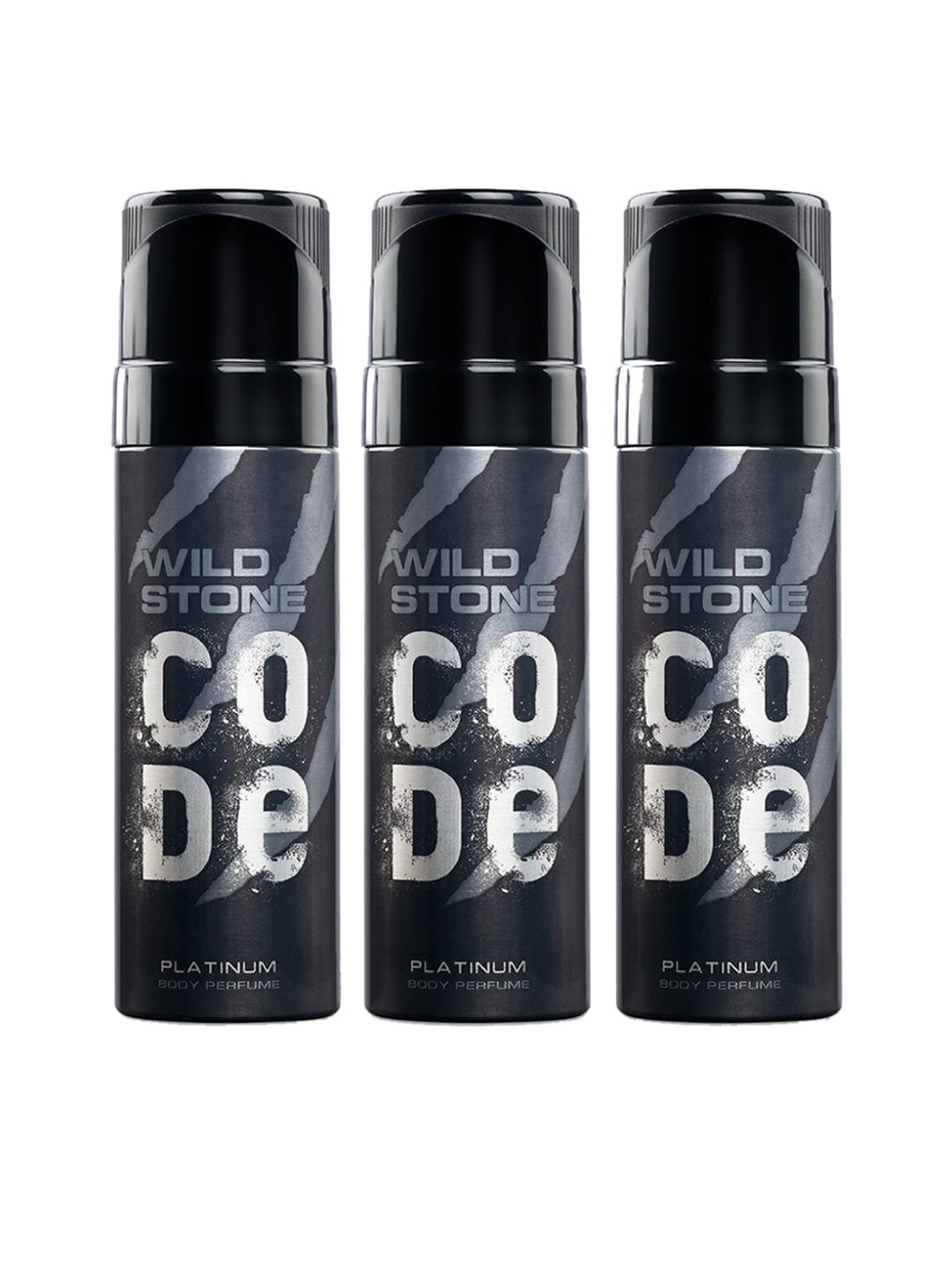 Wild stone code  Men Set of 3 Code Platinum Long Lasting Body Deodorant - 150 ml each