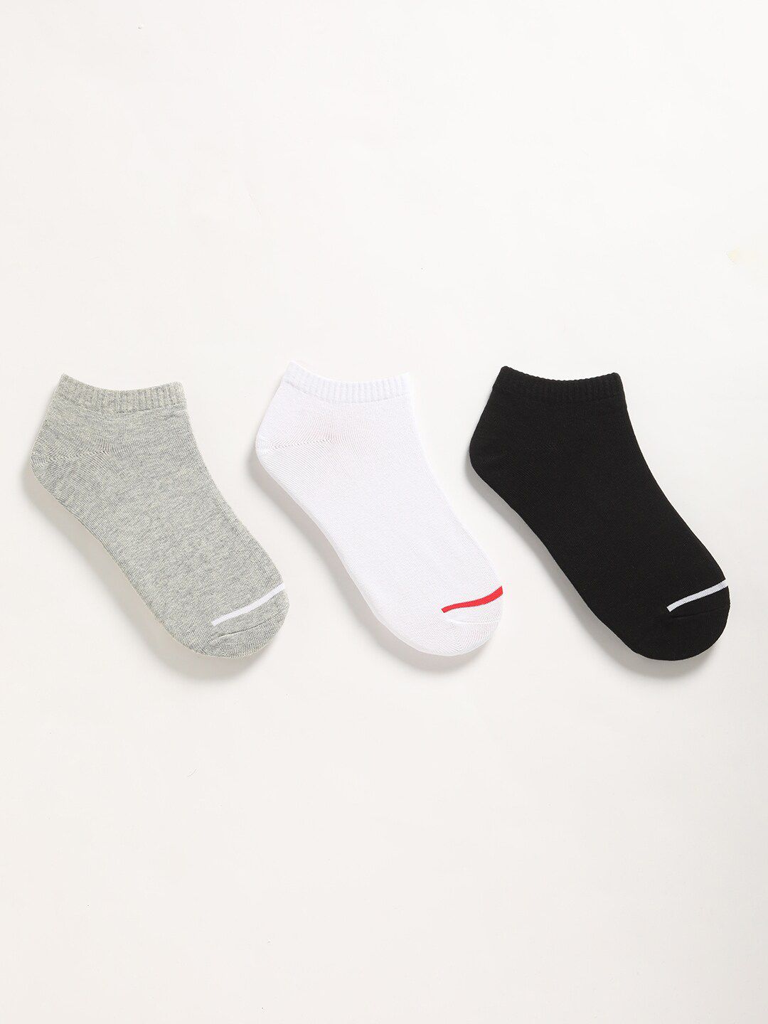 THE BEAR HOUSE Men Pack Of 3 Assorted Ankle-Length Socks