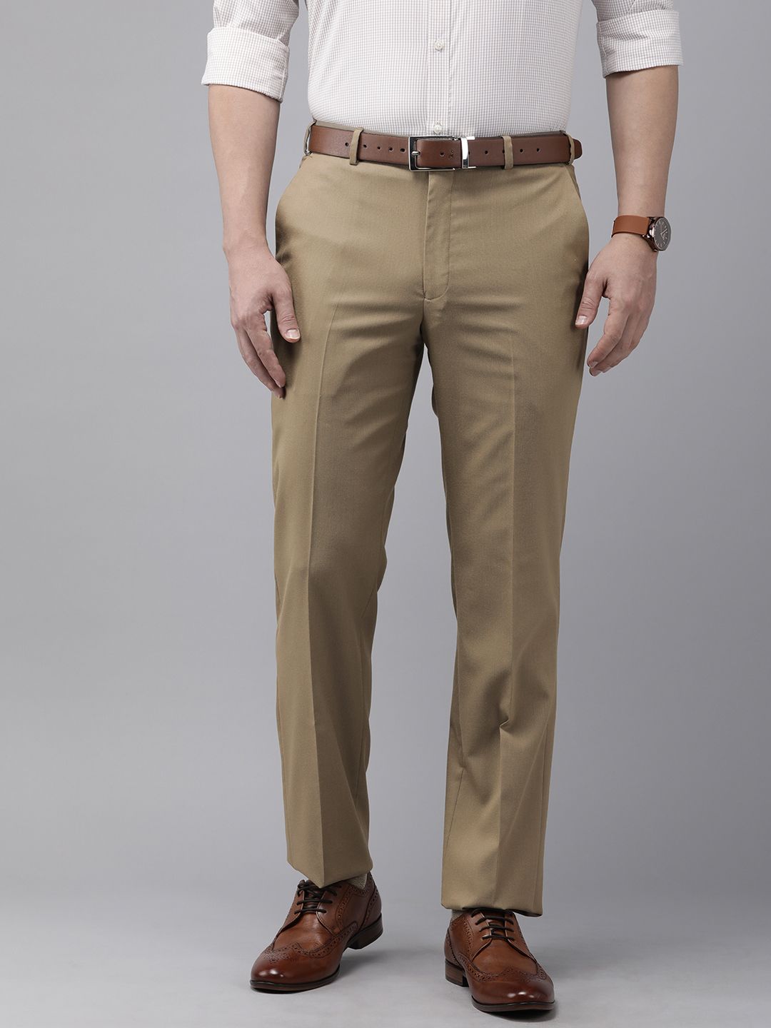 Park Avenue Park Avenue Men Solid Formal Trouser
