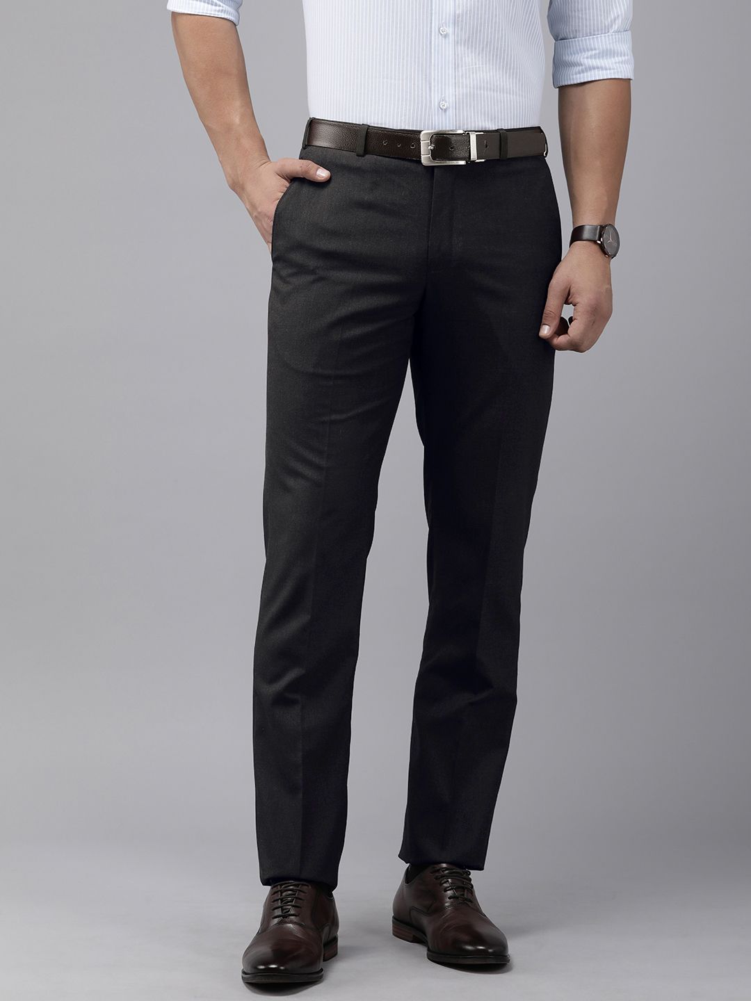 Park Avenue Men Solid Formal Trouser