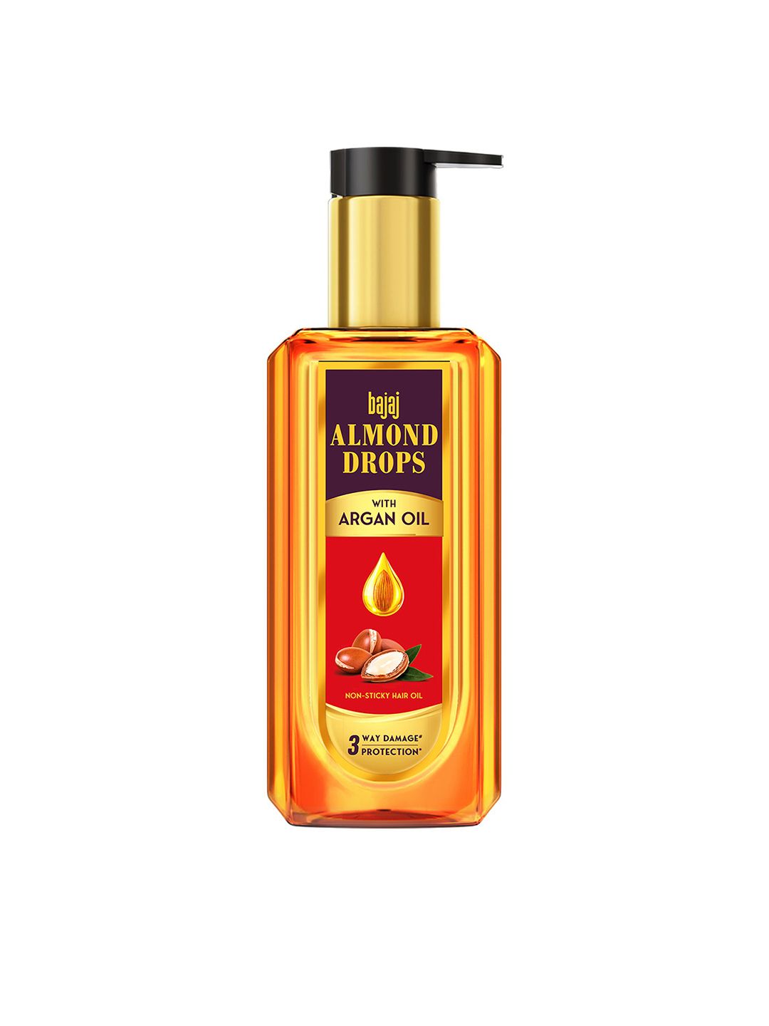BAJAJ CONSUMER CARE Almond Drops Non Sticky Hair Oil with Argan - 100 ml