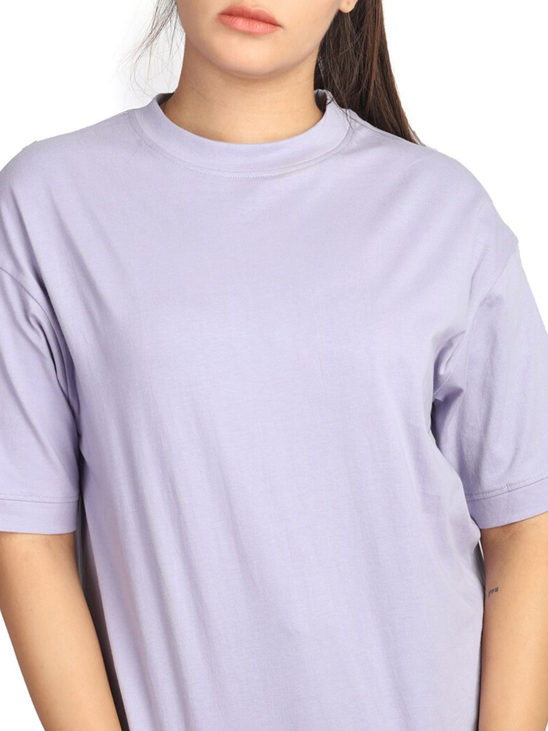 Buy ZU Oversized Drop-Shoulder Sleeves Pure Cotton Raw Edge T