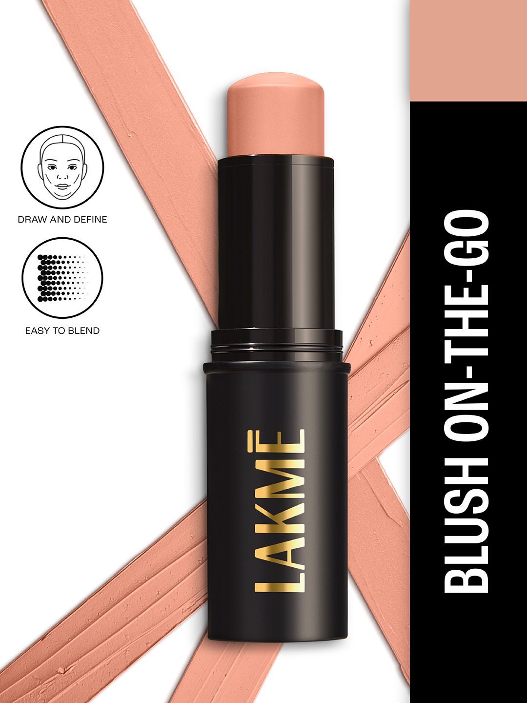 Lakme On The Go Facelift MultiSlayer Blush Stick 13 g - Blushing Nude 2