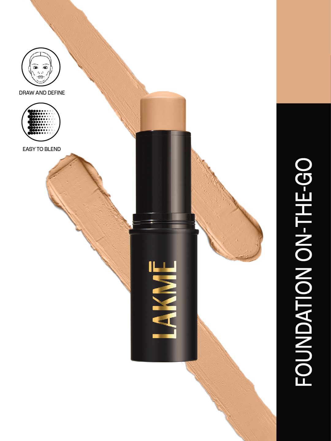 Lakme On The Go Facelift Foundation Stick 11 g - Neutral Almond N340