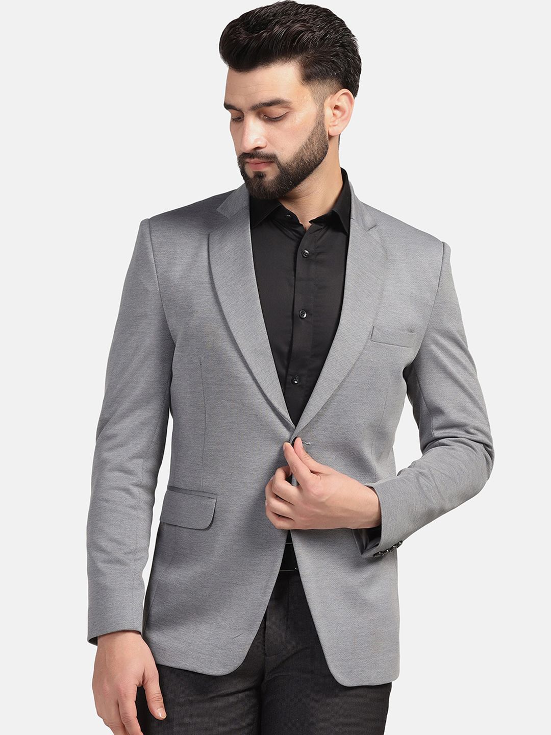 TAHVO Slim Fit Single-Breasted Blazer